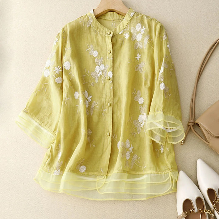 Emmie -  Elegant Embroidered Blouse