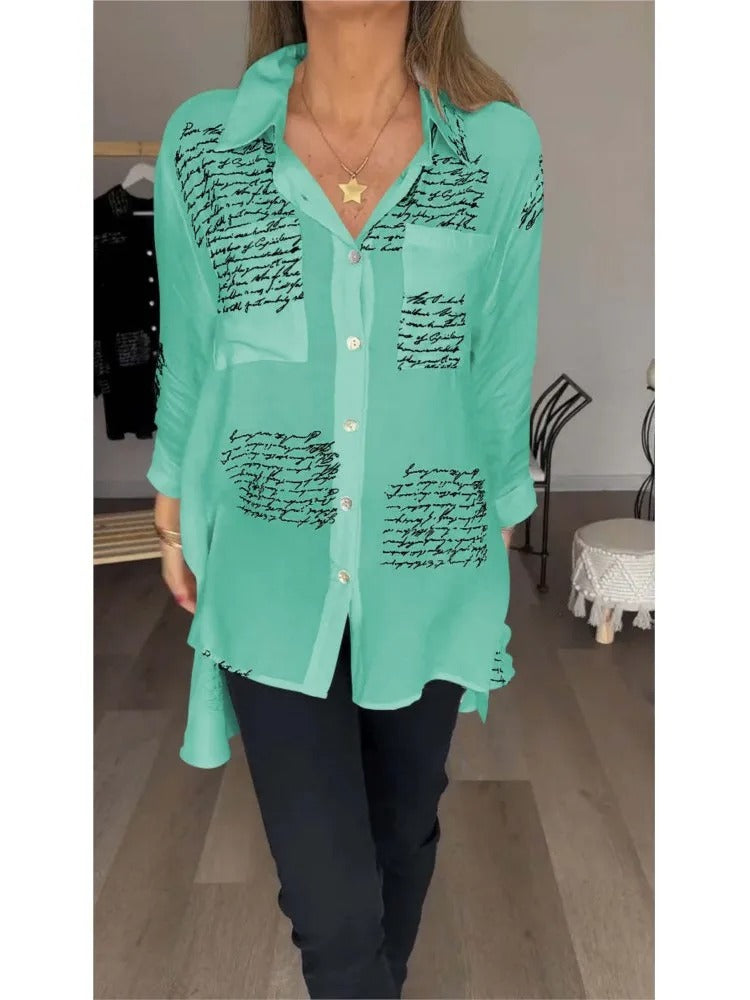 Serena - Artistic Button-Up Shirt